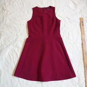 Madewell Fit &‎ Flare Dress Sleeveless Party Graduation Cocktail Burgundy Size 4